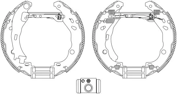 Handler.Part Brake shoe set HELLA 8DB355004921 1