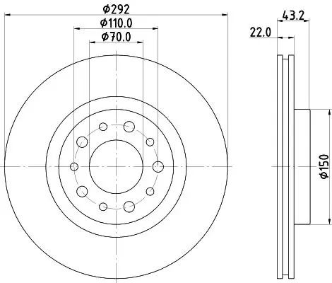 Handler.Part Brake disc HELLA 8DD355112561 4