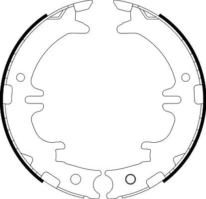 Handler.Part Brake shoe set, parking brake HELLA 8DA355050541 1