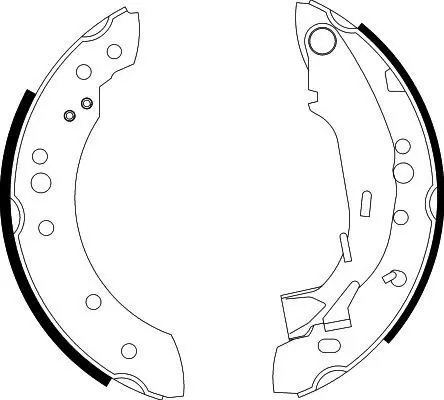 Handler.Part Brake shoe set HELLA 8DB355002601 1