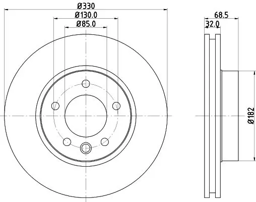 Handler.Part Brake disc HELLA 8DD355109741 4