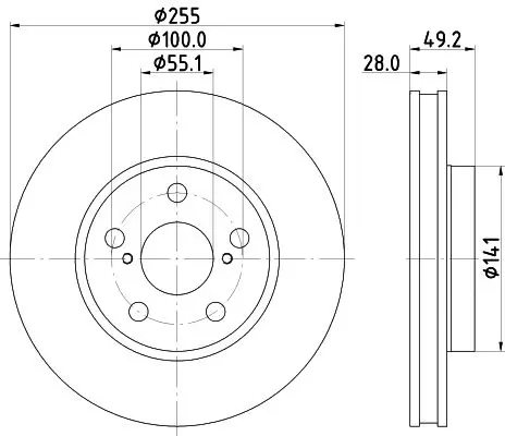 Handler.Part Brake disc HELLA 8DD355104901 4