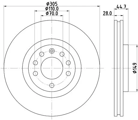 Handler.Part Brake disc HELLA 8DD355113541 4