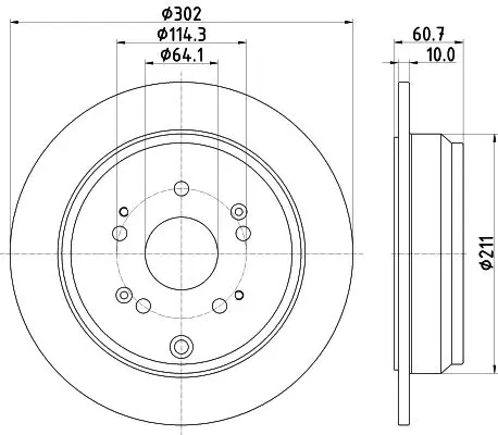 Handler.Part Brake disc HELLA 8DD355119221 4