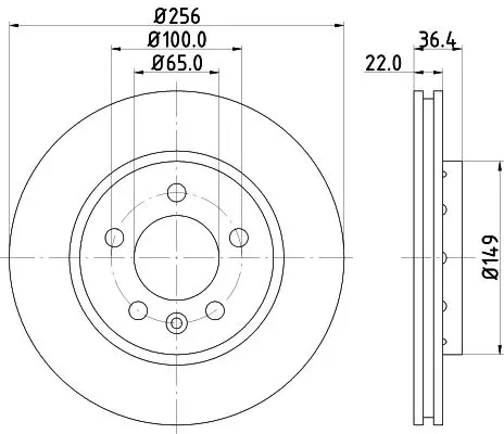 Handler.Part Brake disc HELLA 8DD355127451 4