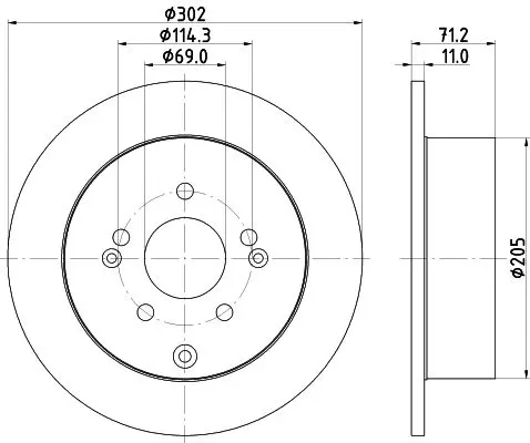 Handler.Part Brake disc HELLA 8DD355119051 4