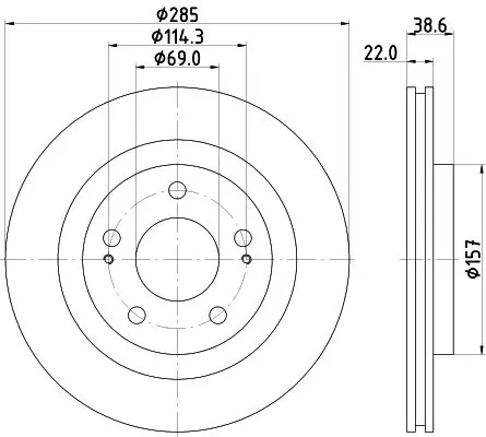 Handler.Part Brake disc HELLA 8DD355112931 4