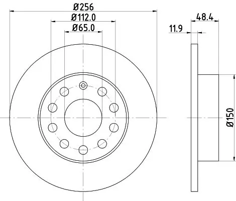 Handler.Part Brake disc HELLA 8DD355109641 4