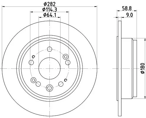 Handler.Part Brake disc HELLA 8DD355119031 4