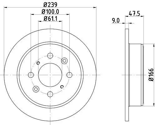 Handler.Part Brake disc HELLA 8DD355104951 4