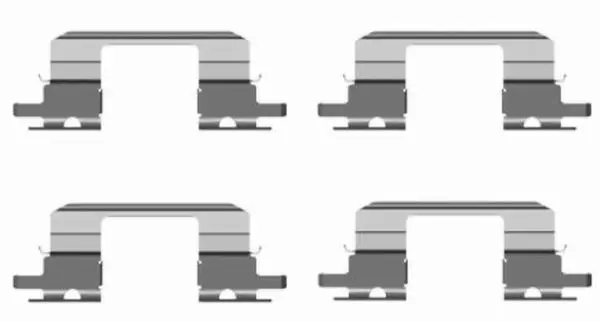 Handler.Part Accessory kit, disc brake pads HELLA 8DZ355203821 1