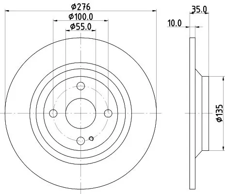 Handler.Part Brake disc HELLA 8DD355116071 4