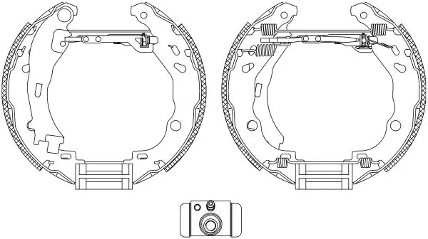 Handler.Part Brake shoe set HELLA 8DB355005111 1