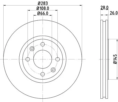 Handler.Part Brake disc HELLA 8DD355105051 1