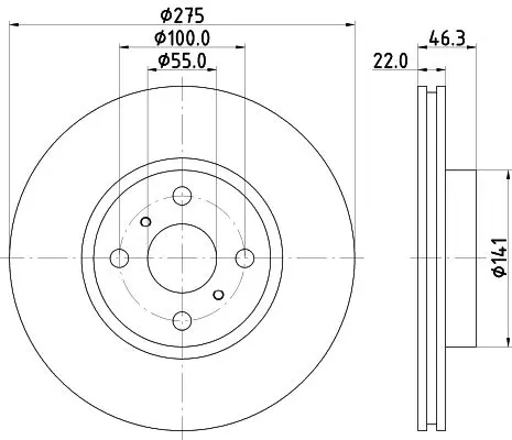 Handler.Part Brake disc HELLA 8DD355113591 4