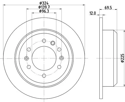 Handler.Part Brake disc HELLA 8DD355114041 1