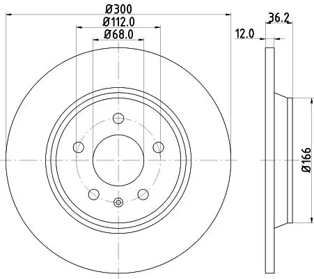 Handler.Part Brake disc HELLA 8DD355113931 4