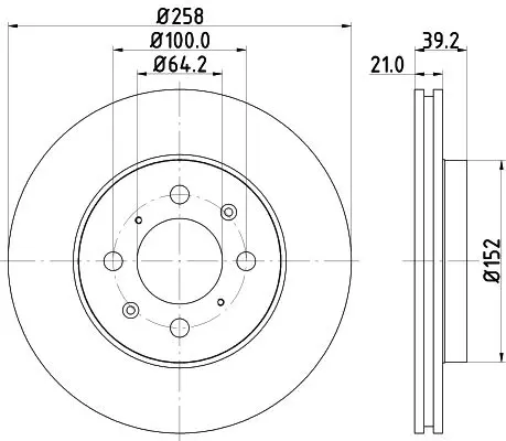 Handler.Part Brake disc HELLA 8DD355114451 4