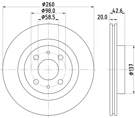 Handler.Part Brake disc HELLA 8DD355108441 4