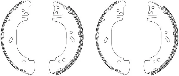 Handler.Part Brake shoe set HELLA 8DB355003221 1