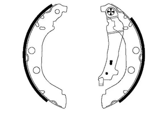 Handler.Part Brake shoe set HELLA 8DB355001801 1