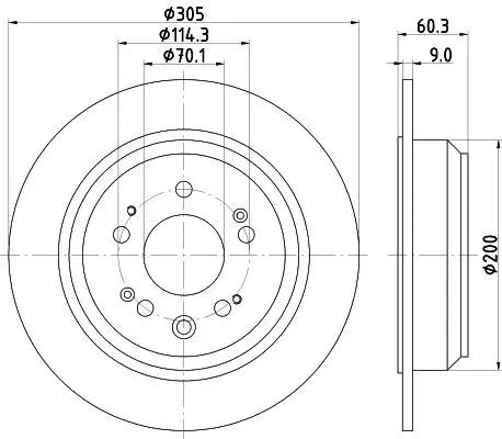 Handler.Part Brake disc HELLA 8DD355116111 1