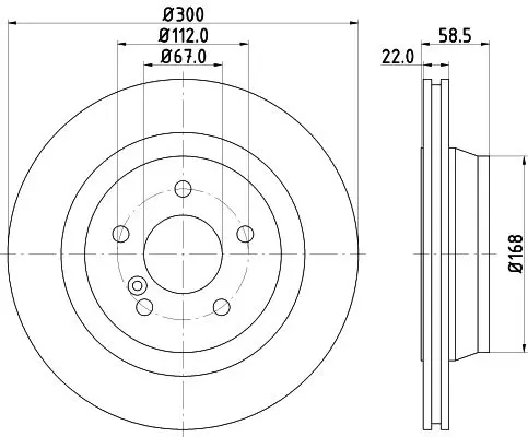 Handler.Part Brake disc HELLA 8DD355127481 4