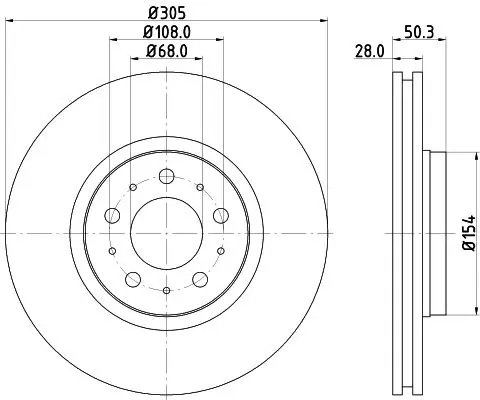 Handler.Part Brake disc HELLA 8DD355127531 4