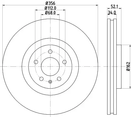 Handler.Part Brake disc HELLA 8DD355129371 4