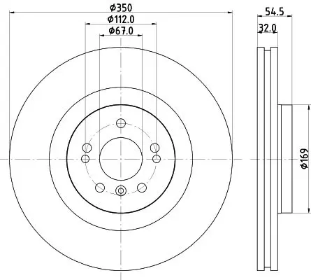 Handler.Part Brake disc HELLA 8DD355113191 4