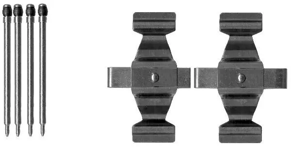 Handler.Part Accessory kit, disc brake pads HELLA 8DZ355203121 1