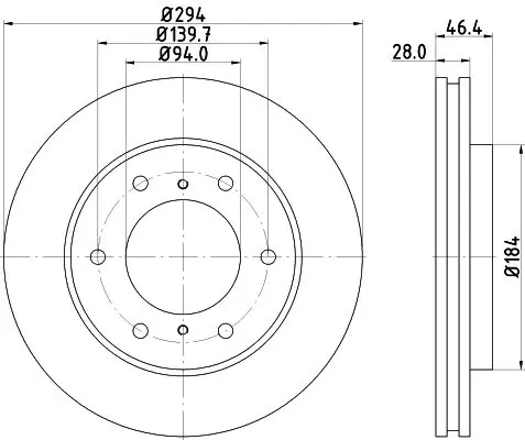 Handler.Part Brake disc HELLA 8DD355115731 4