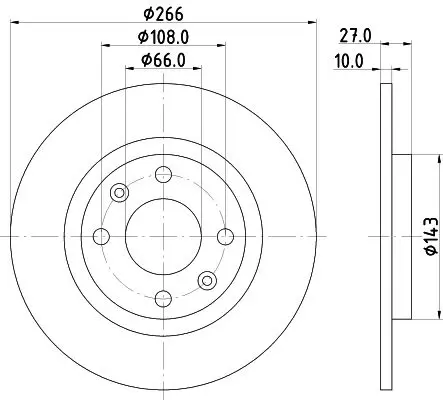 Handler.Part Brake disc HELLA 8DD355100851 4