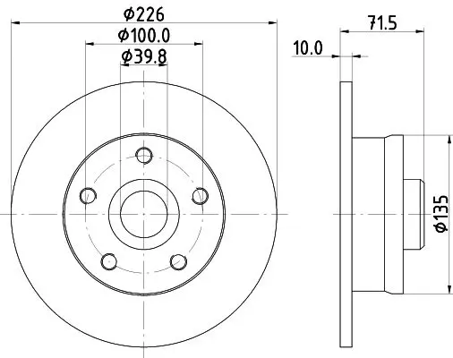 Handler.Part Brake disc HELLA 8DD355102751 4