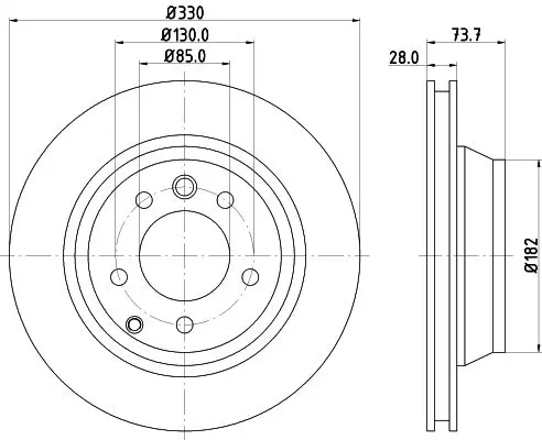 Handler.Part Brake disc HELLA 8DD355109821 4