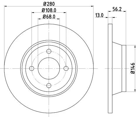 Handler.Part Brake disc HELLA 8DD355103071 1