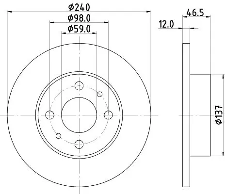 Handler.Part Brake disc HELLA 8DD355101131 4