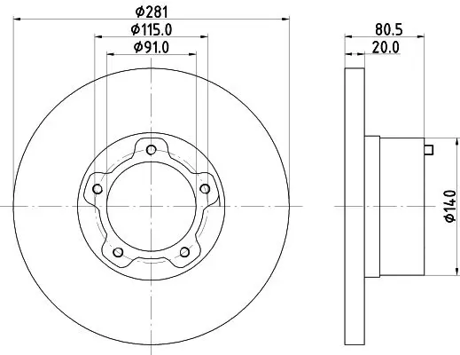 Handler.Part Brake disc HELLA 8DD355100901 4