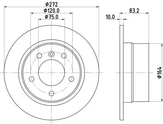 Handler.Part Brake disc HELLA 8DD355104821 4