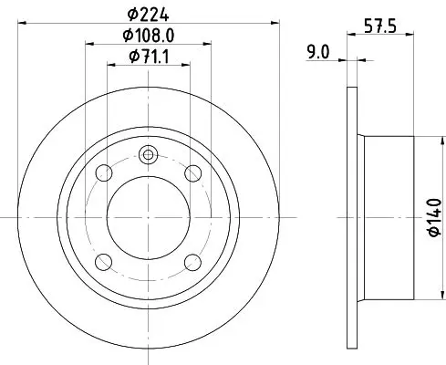 Handler.Part Brake disc HELLA 8DD355103011 4