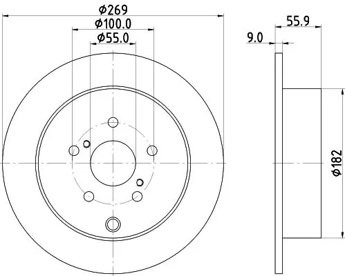 Handler.Part Brake disc HELLA 8DD355114891 4