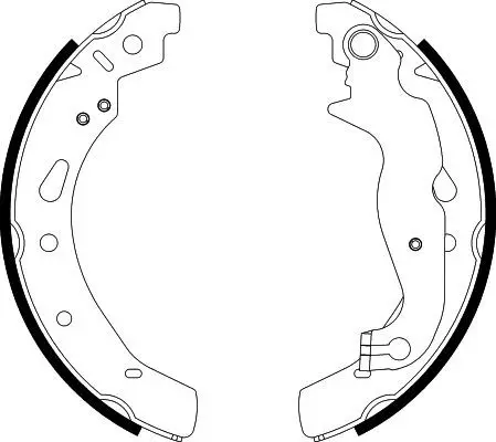 Handler.Part Brake shoe set HELLA 8DB355022121 1