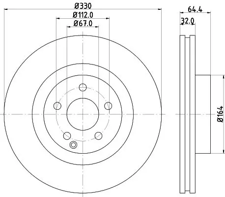 Handler.Part Brake disc HELLA 8DD355109431 4