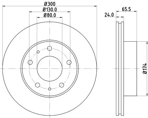 Handler.Part Brake disc HELLA 8DD355127821 1