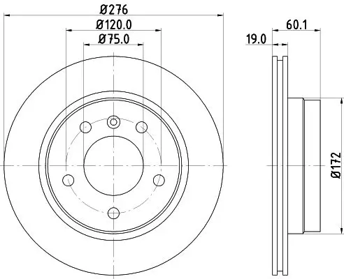 Handler.Part Brake disc HELLA 8DD355104281 4