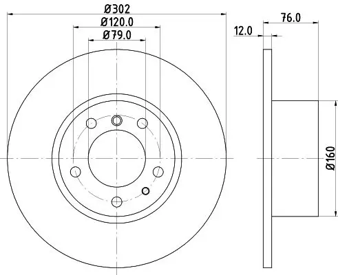 Handler.Part Brake disc HELLA 8DD355127021 4