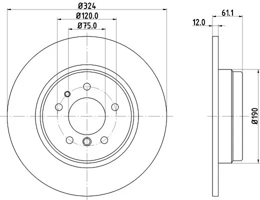 Handler.Part Brake disc HELLA 8DD355127111 4