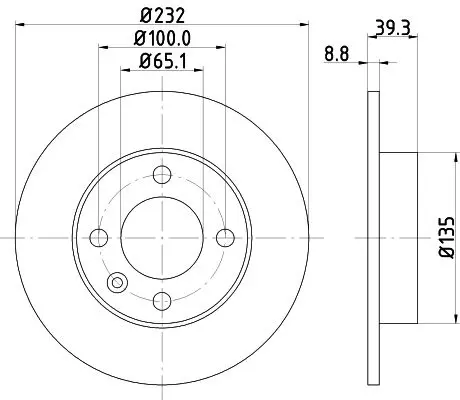 Handler.Part Brake disc HELLA 8DD355106681 1