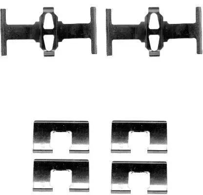 Handler.Part Accessory kit, disc brake pads HELLA 8DZ355202571 1