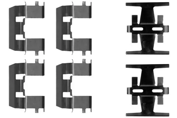 Handler.Part Accessory kit, disc brake pads HELLA 8DZ355202601 1